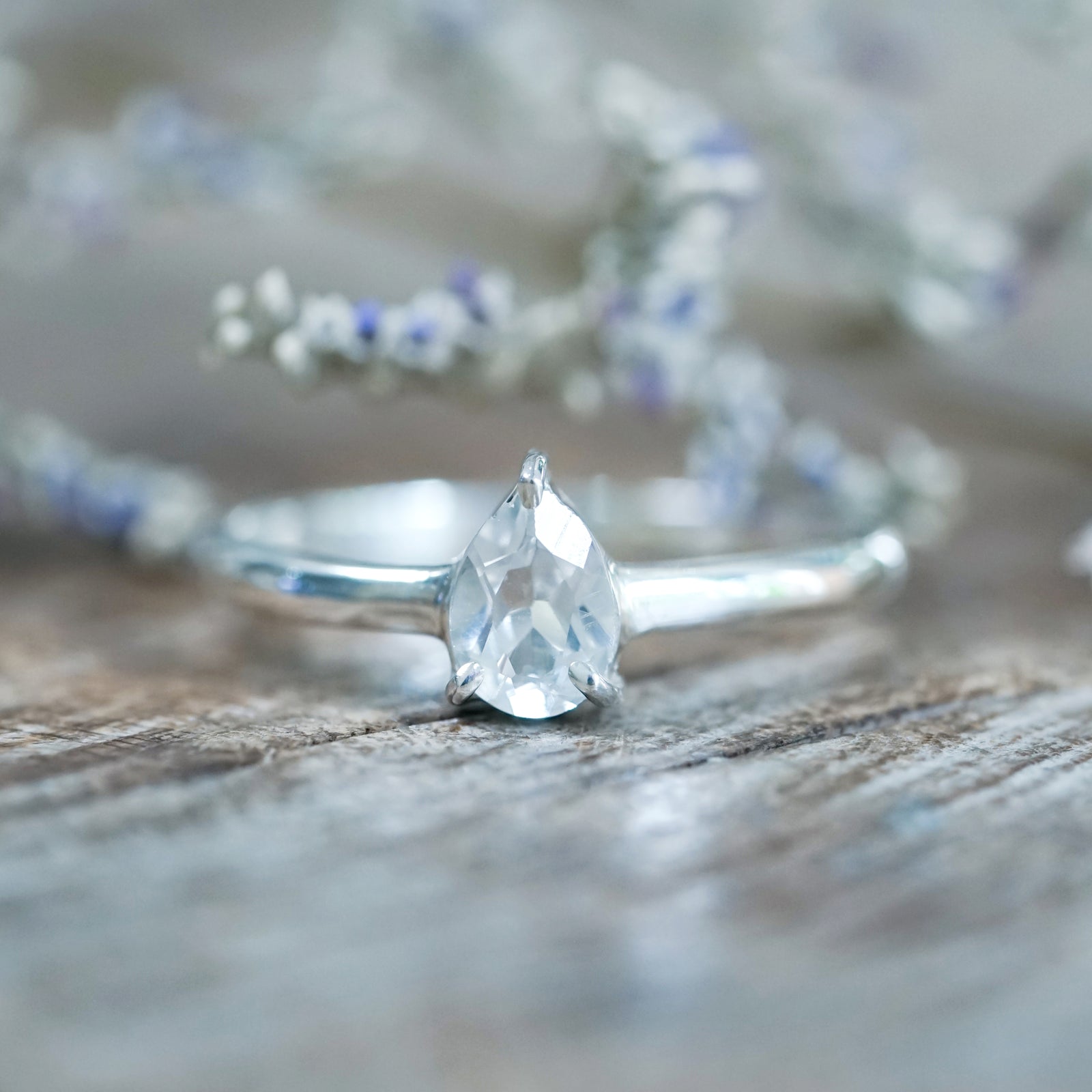 Pear Topaz Ring - Gardens of the Sun | Ethical Jewelry