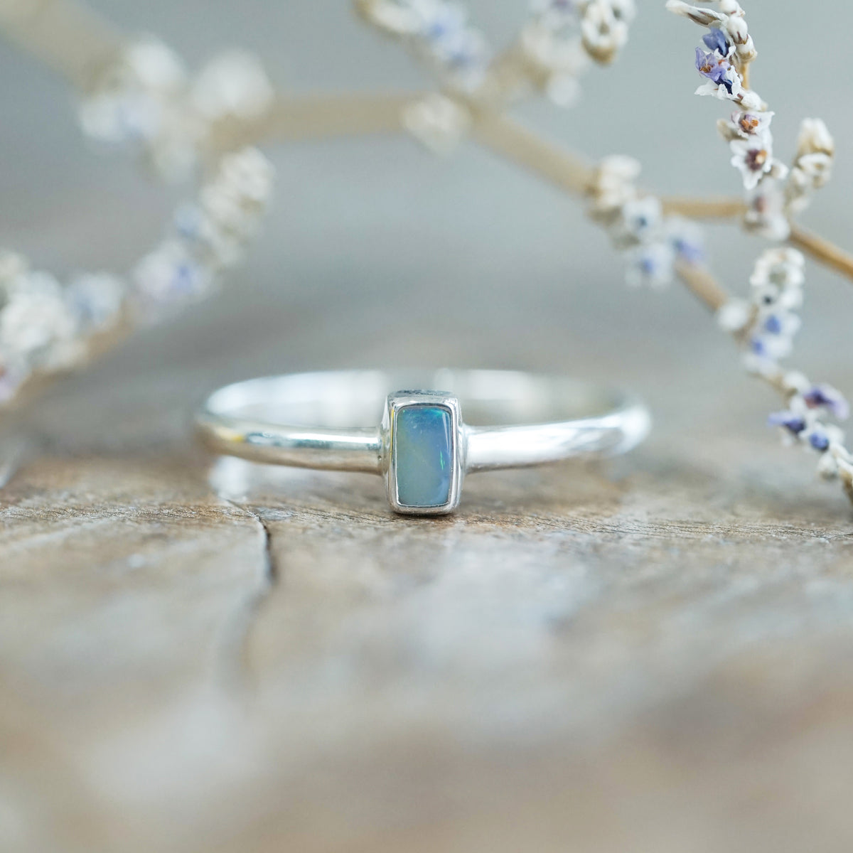 Rectangle Opal Ring