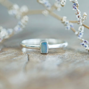 Rectangle Opal Ring