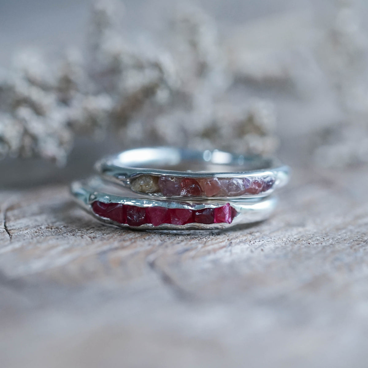 Rough Spinel Ring with Hidden Gems