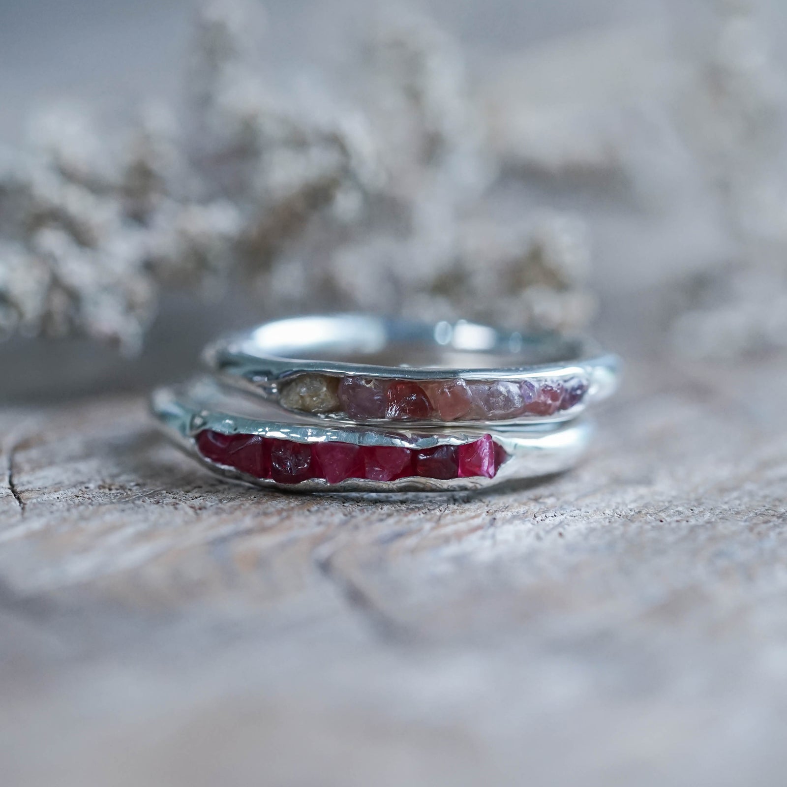 Rough Spinel Ring with Hidden Gems