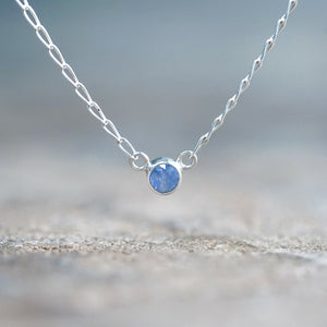 Round Lavender Sapphire Necklace