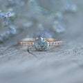 Salt and Pepper Shield Diamond Ring in Rose Gold - Ethical Wedding Ring by Gardens of the Sun | Ethical Jewelry