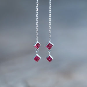 Spinel Crystal Ear Threaders - Gardens of the Sun | Ethical Jewelry