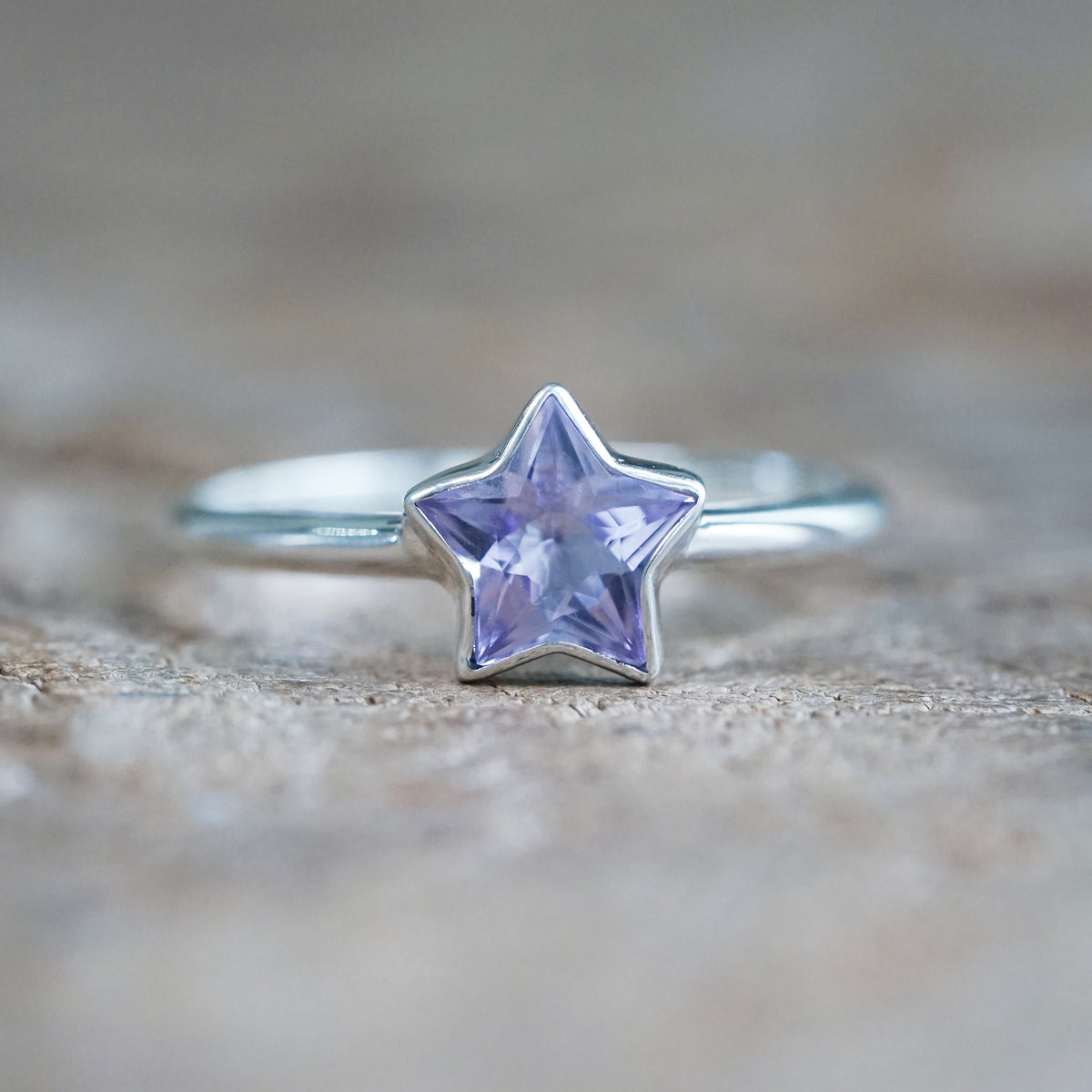 Star Amethyst Ring - size 8