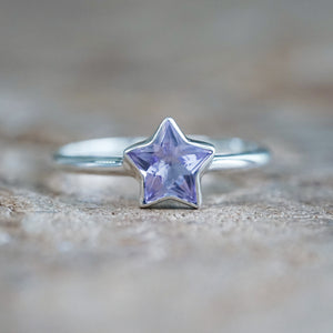 Star Amethyst Ring - size 8