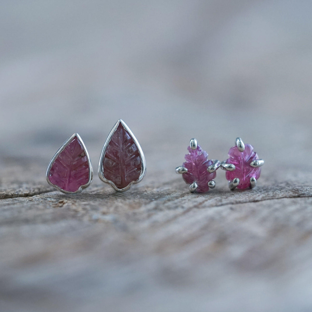 Tourmaline Leaf Earrings - Gardens of the Sun | Ethical Jewelry