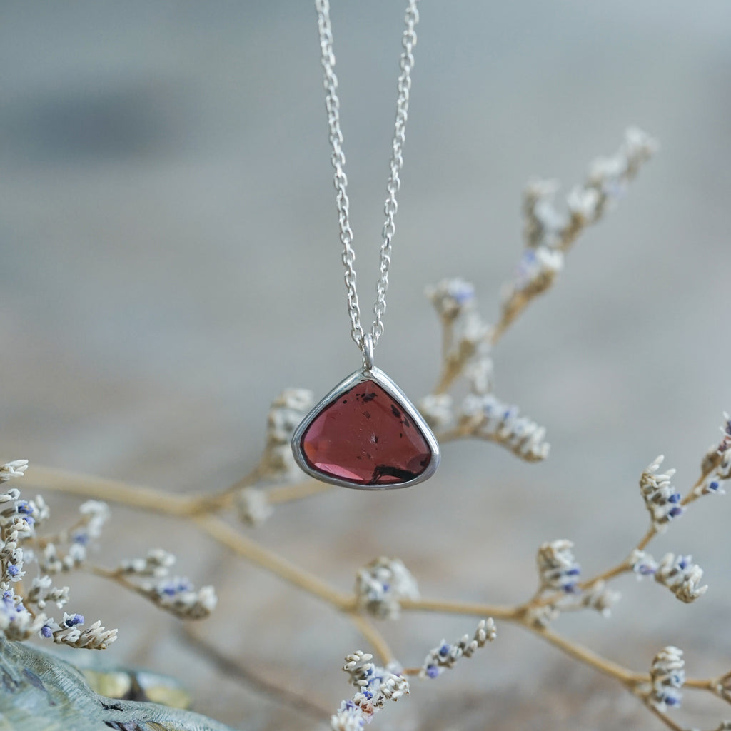 Rose Cut Garnet Necklace