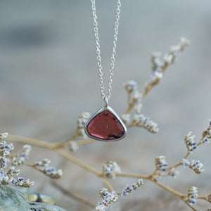 Rose Cut Garnet Necklace