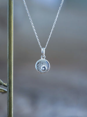 tanzanite stone drop necklace silver