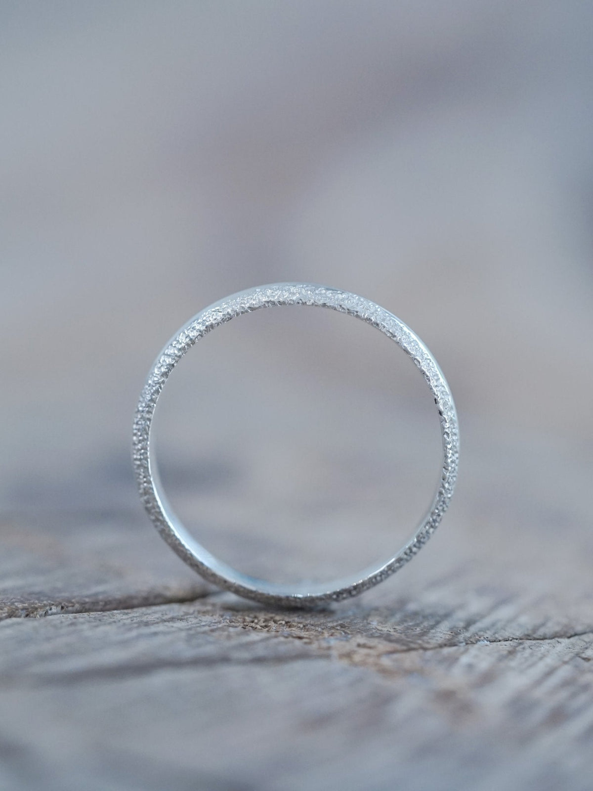 Wabi Sabi Organic Wedding Band in Silver - Gardens of the Sun | Ethical Jewelry