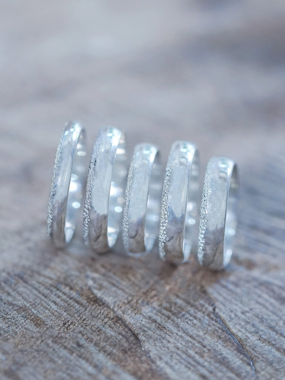 Wabi Sabi Organic Wedding Band in Silver - Gardens of the Sun | Ethical Jewelry