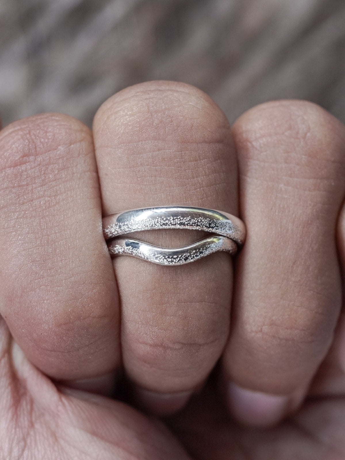 Wabi Sabi Organic Wedding Band in Silver - Gardens of the Sun | Ethical Jewelry