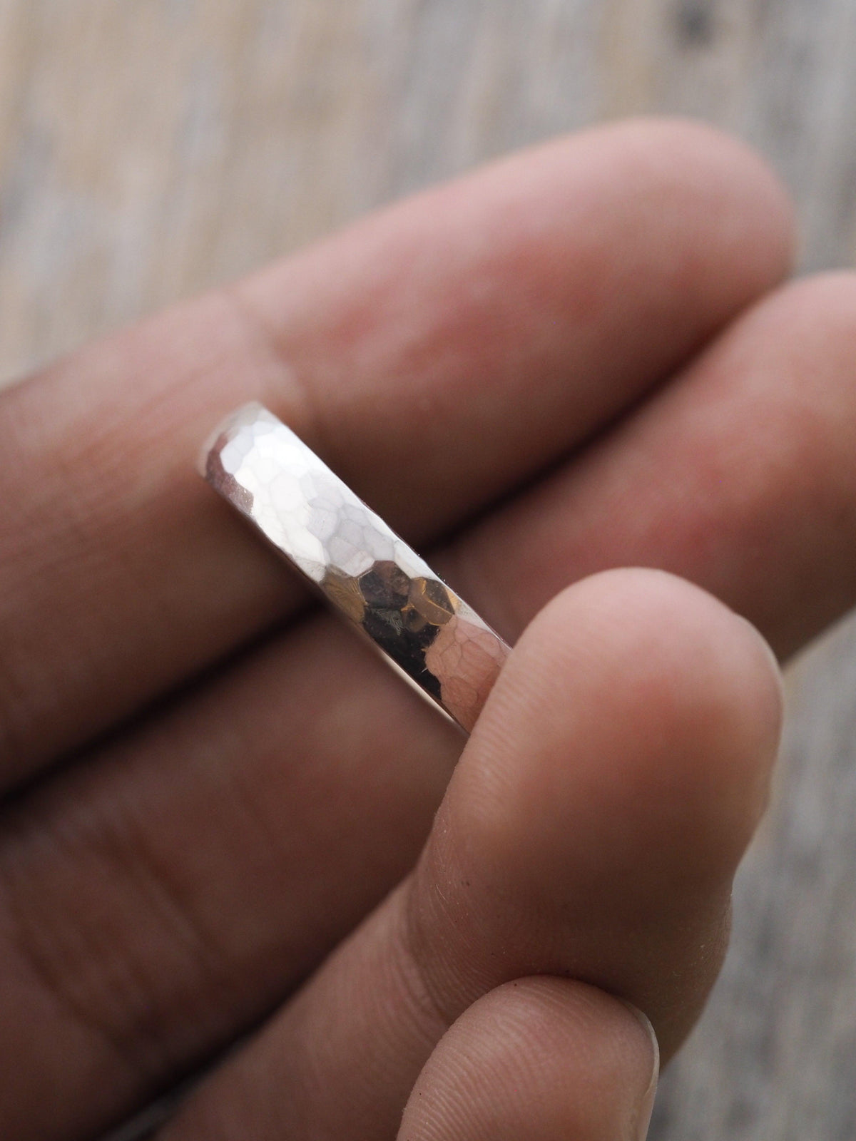 Faceted Wedding Band in Silver - Gardens of the Sun Jewelry