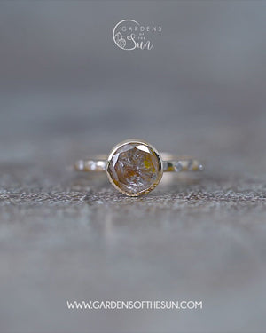 Sun Diamond Engagement Ring