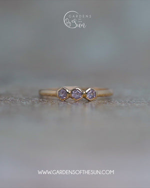 Hexagon Spinel Ring in Ethical Gold - Gardens of the Sun Jewelry