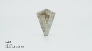 Custom Rose Cut Shield Diamond Ring