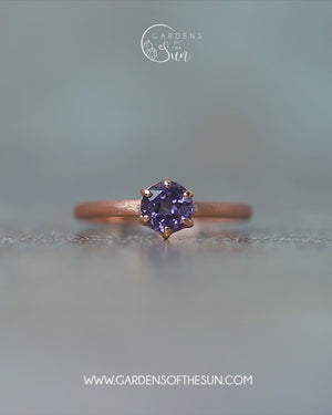 Purple Spinel Ring in Rose Gold - Size 7.5