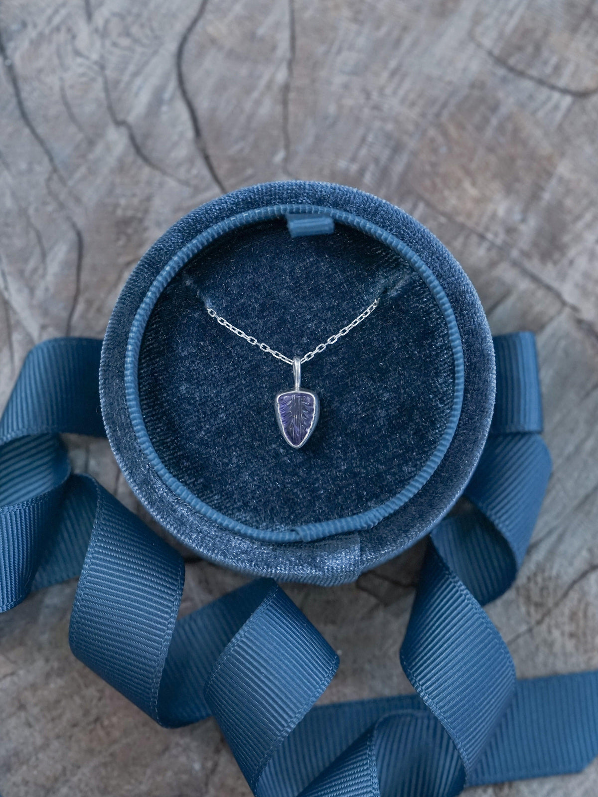 Amethyst Leaf Necklace - Gardens of the Sun | Ethical Jewelry