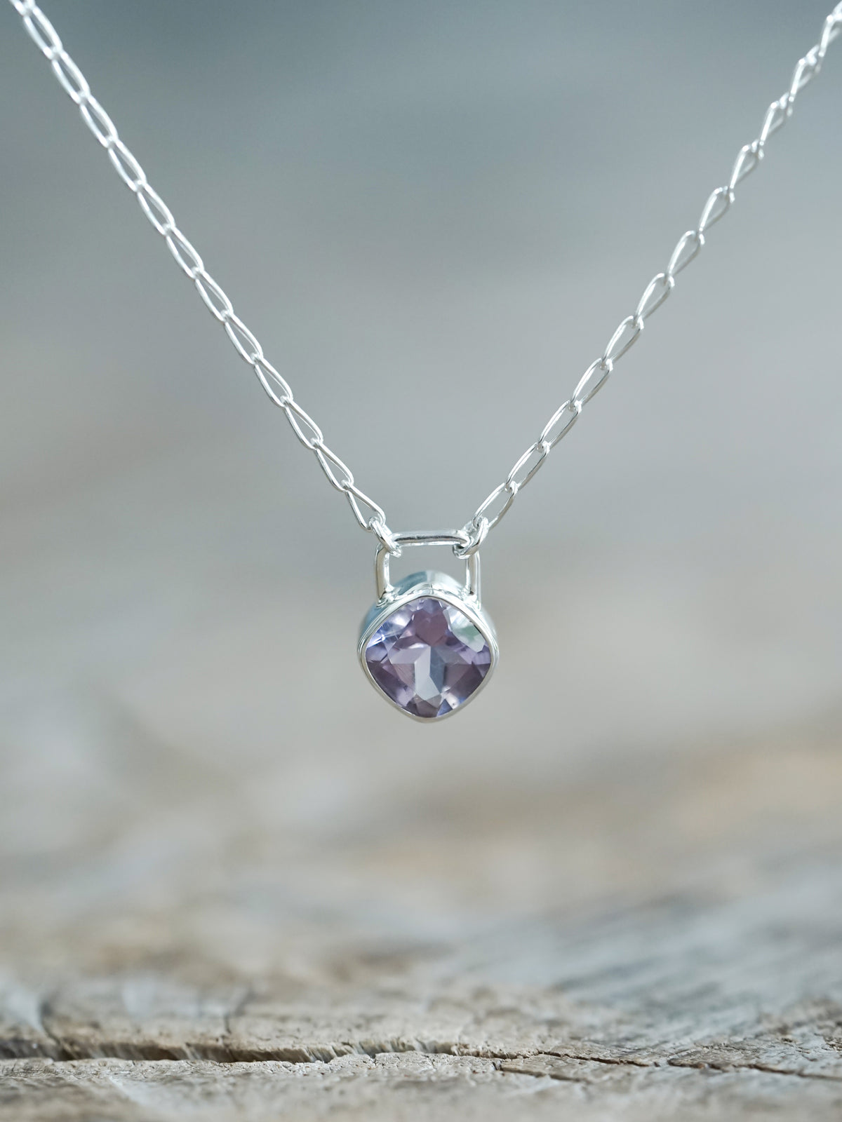Amethyst Lock Necklace - Gardens of the Sun | Ethical Jewelry