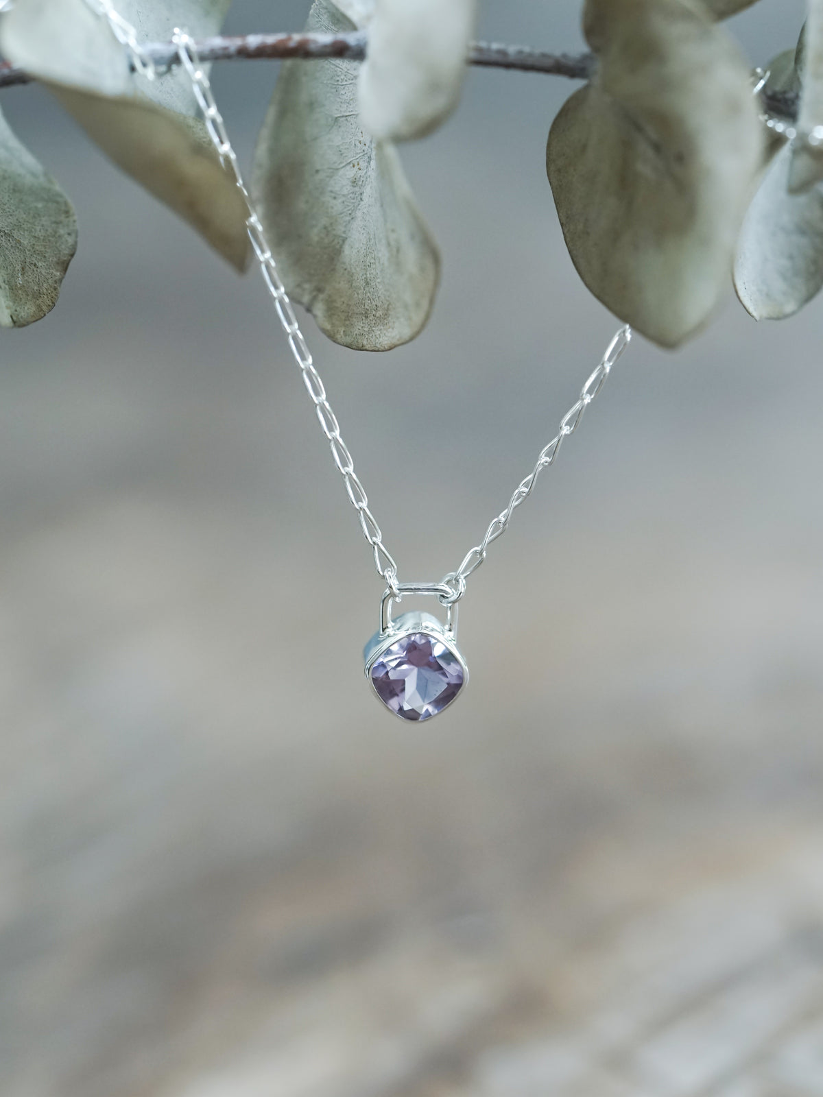 Amethyst Lock Necklace - Gardens of the Sun | Ethical Jewelry