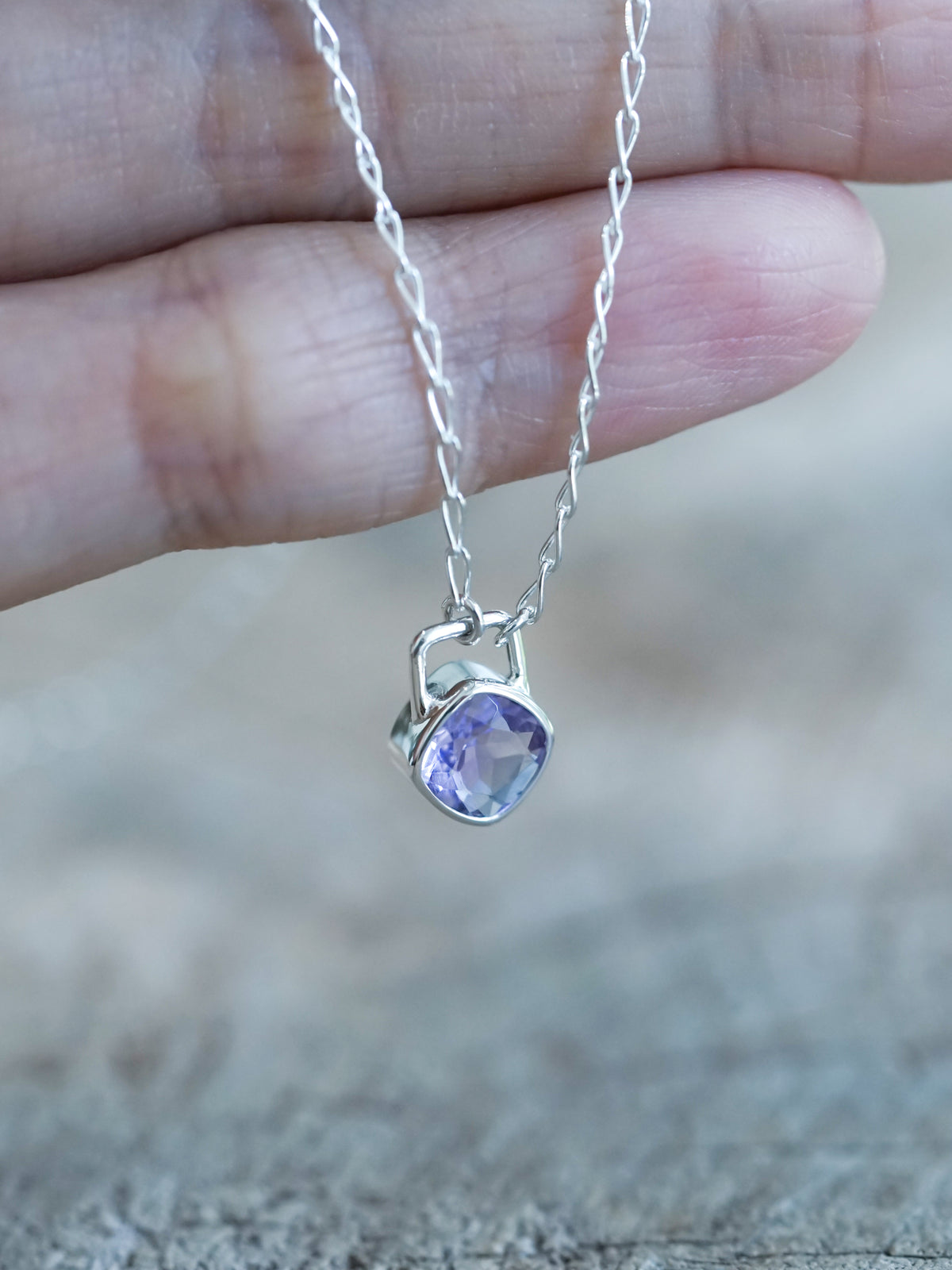 Amethyst Lock Necklace - Gardens of the Sun | Ethical Jewelry