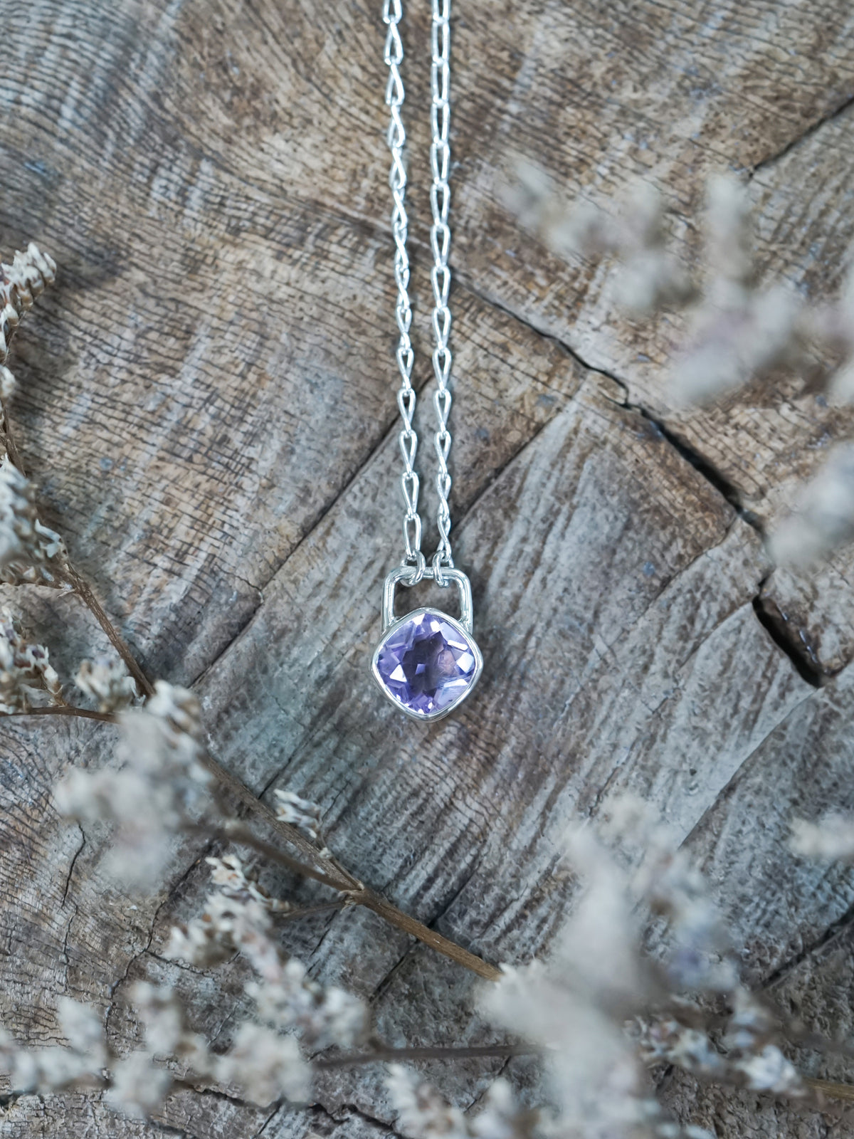Amethyst Lock Necklace - Gardens of the Sun | Ethical Jewelry