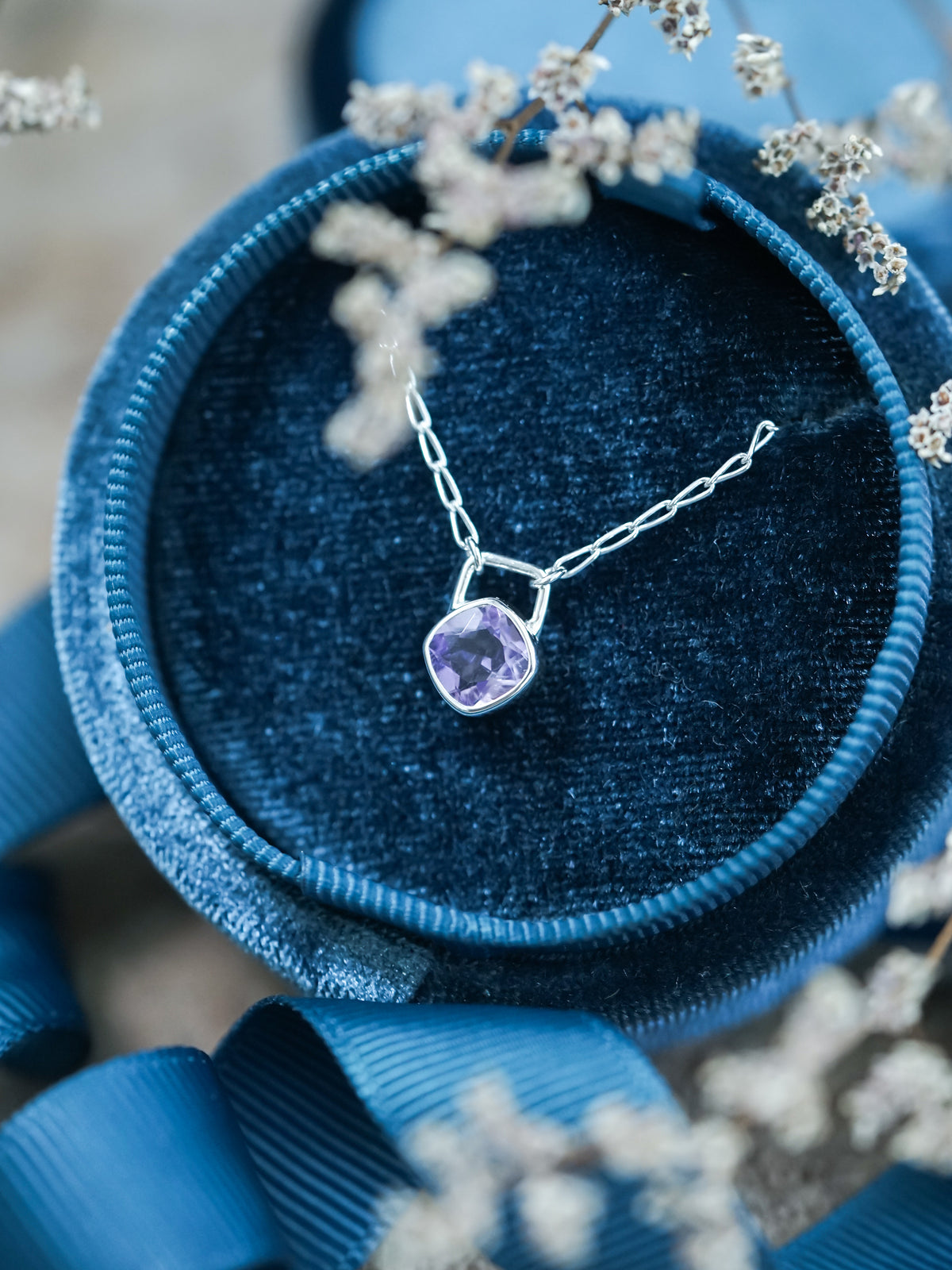 Amethyst Lock Necklace - Gardens of the Sun | Ethical Jewelry