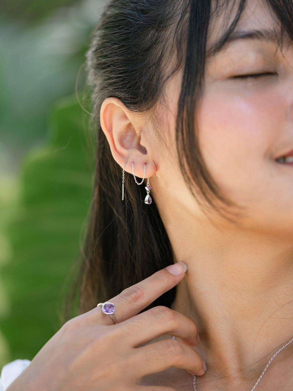 Cushion Amethyst Ring - Gardens of the Sun | Ethical Jewelry