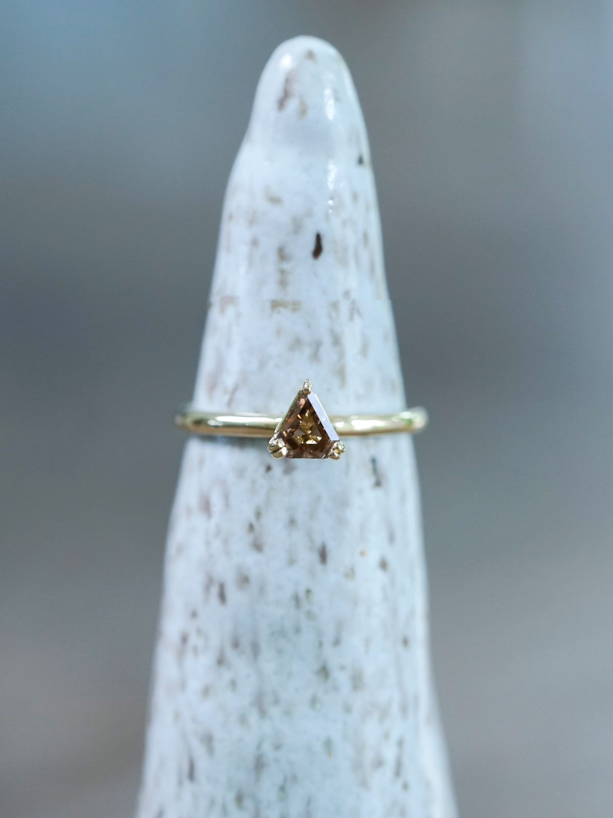 Brown Triangle Diamond Ring in Ethical Gold - Gardens of the Sun | Ethical Jewelry