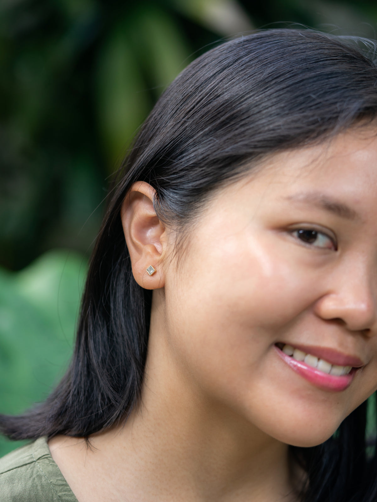 Gray Kite Diamond Earrings in Gold - Gardens of the Sun | Ethical Jewelry