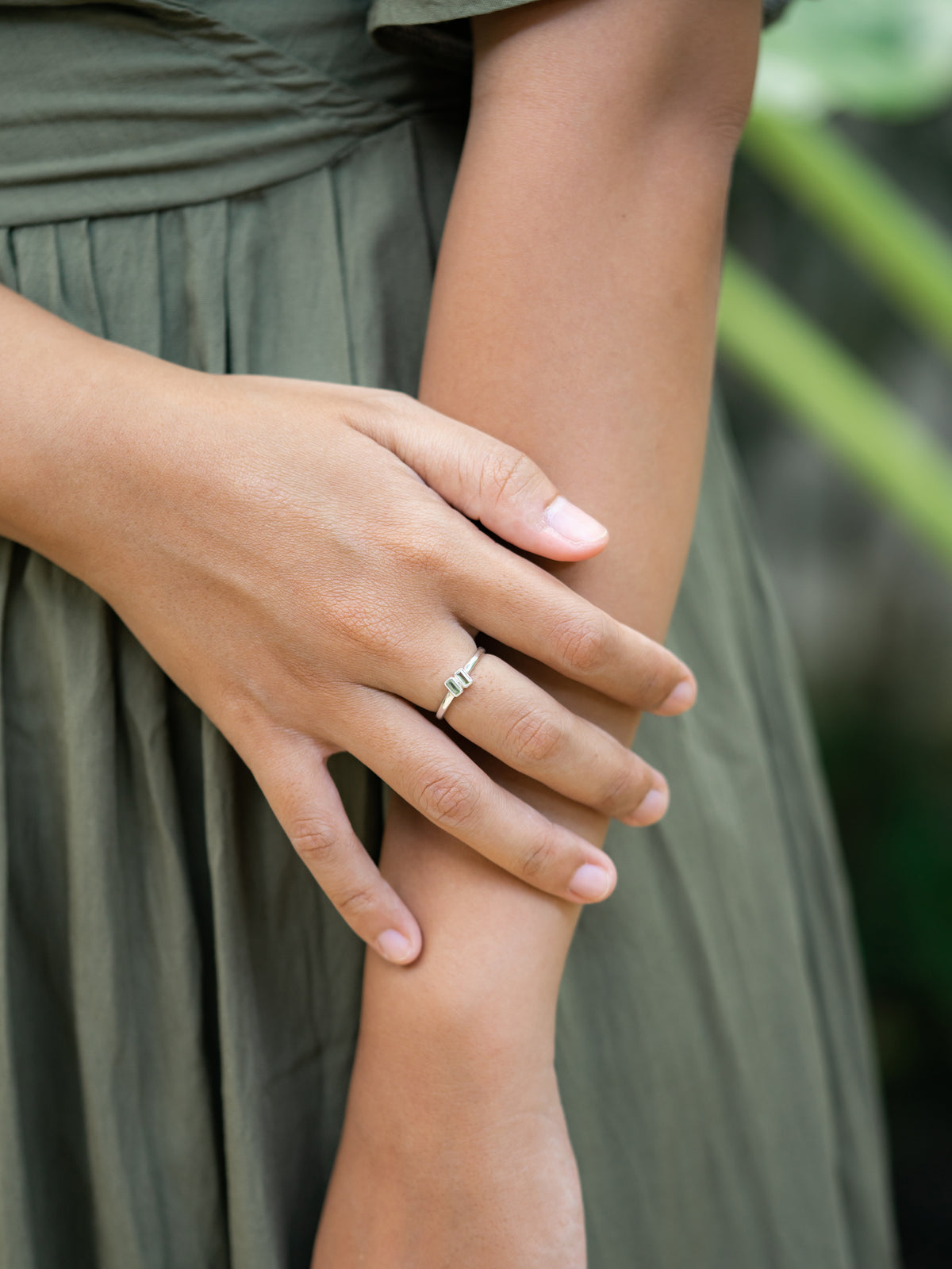 Double Peridot Ring - Gardens of the Sun | Ethical Jewelry 