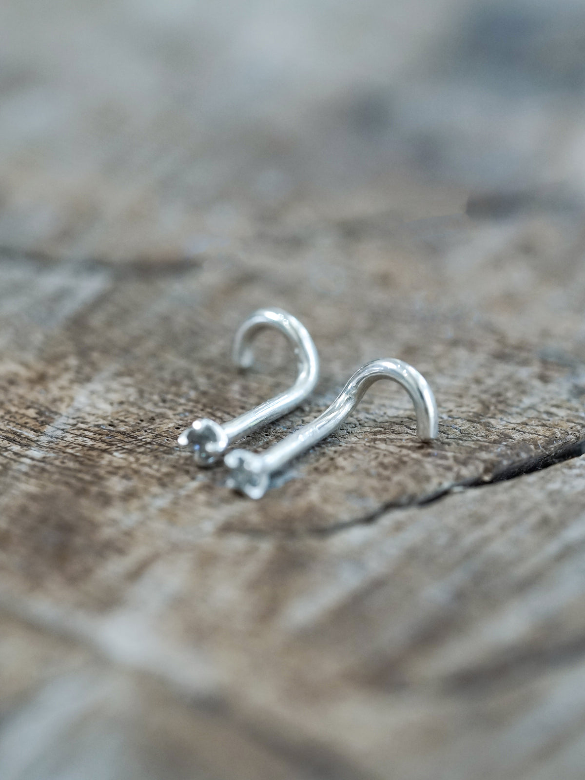 Salt and Pepper Tragus Stud Earring - Gardens of the Sun | Ethical Jewelry