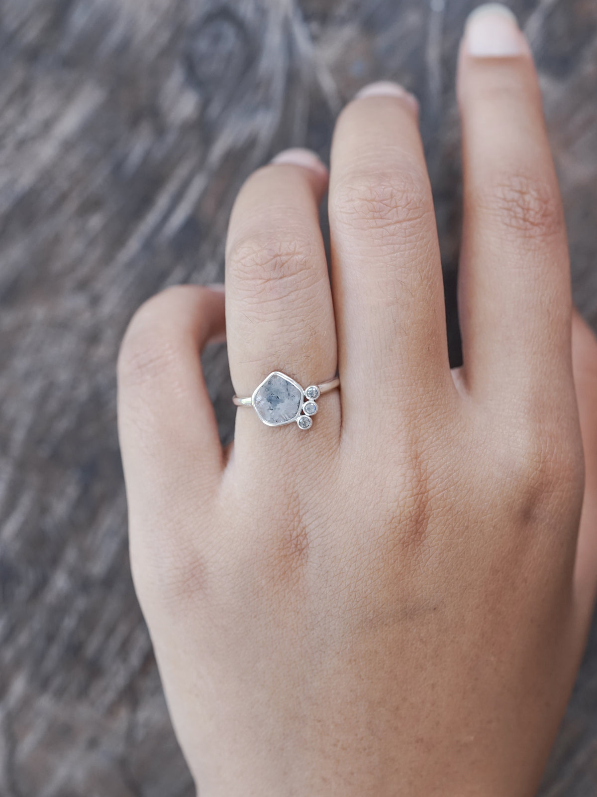 Diamond Slice, Moonstone and Labradorite Ring - Gardens of the Sun | Ethical Jewelry