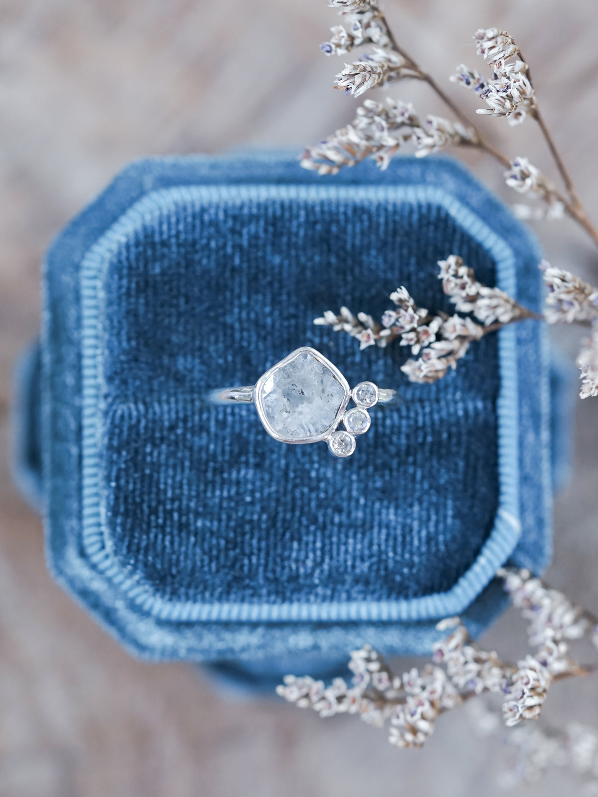 Diamond Slice, Moonstone and Labradorite Ring - Gardens of the Sun | Ethical Jewelry