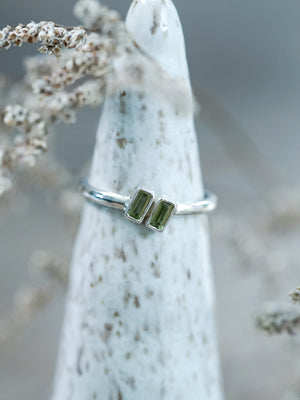 Double Peridot Ring - Gardens of the Sun | Ethical Jewelry 