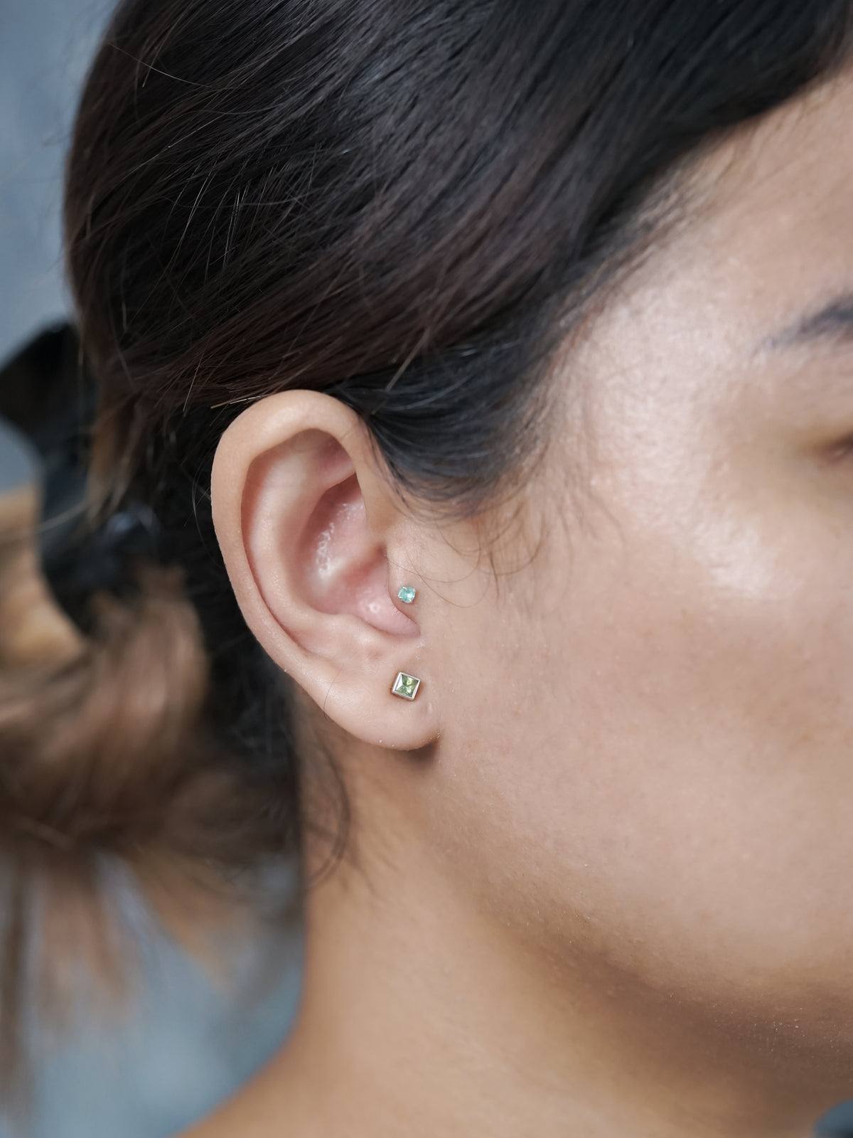 Emerald Tragus Stud Earring - Gardens of the Sun | Ethical Jewelry