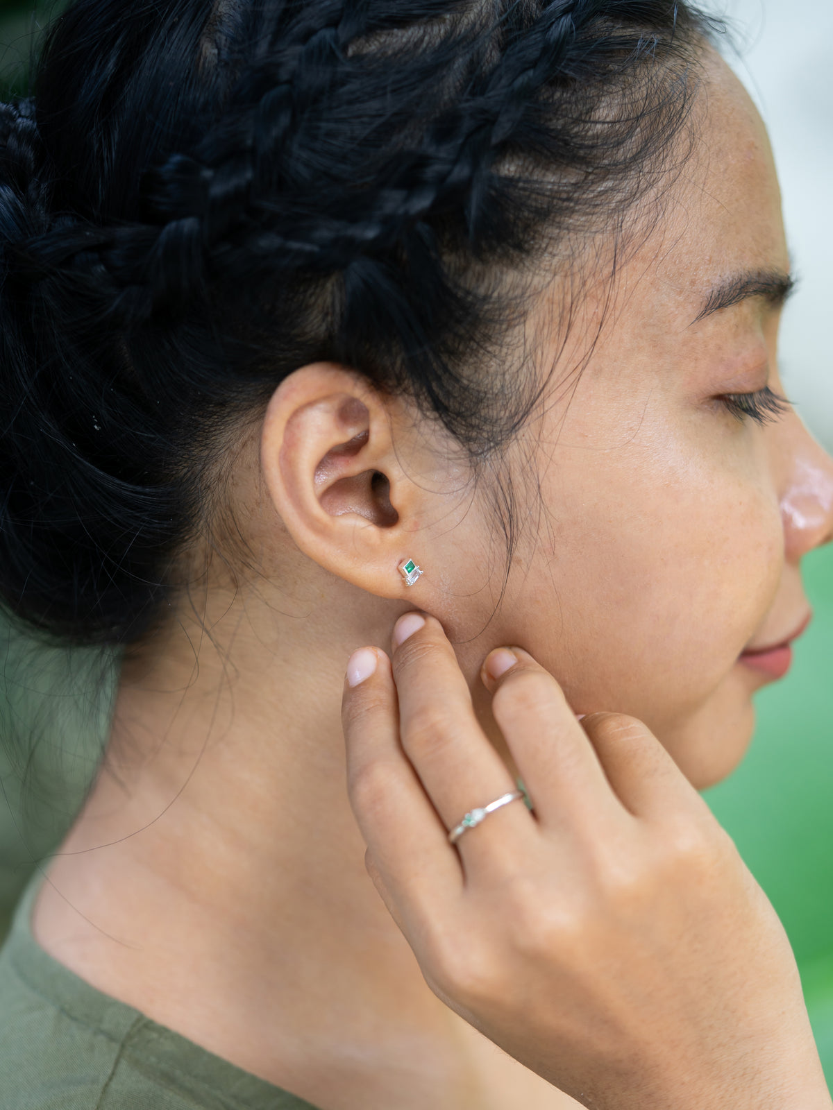 Emerald and Aquamarine Earrings - Gardens of the Sun | Ethical Jewelry