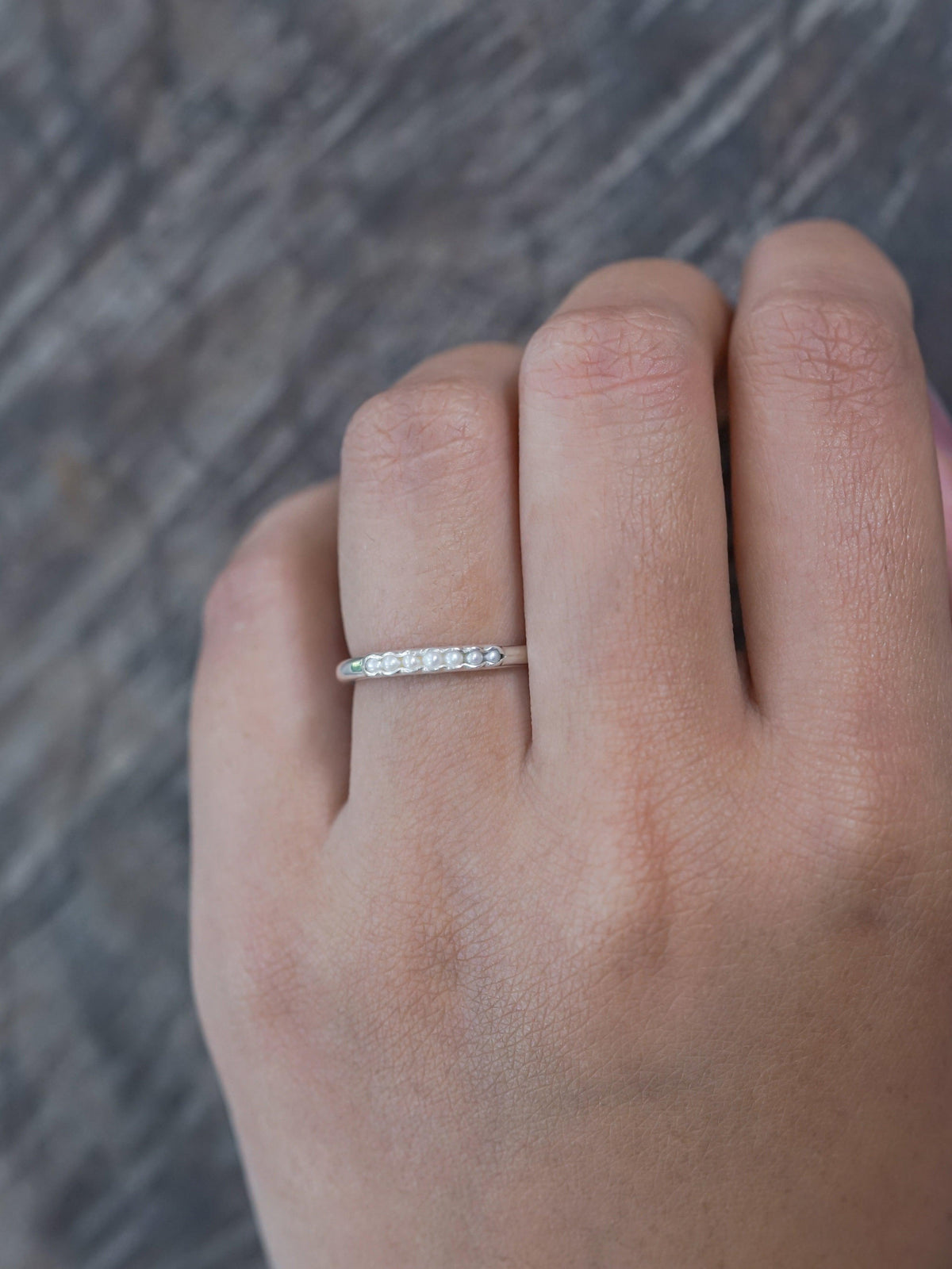 Freshwater Pearl Ring with Hidden Gems - Gardens of the Sun | Ethical Jewelry