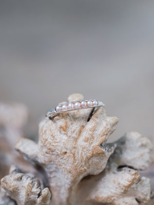 Freshwater Pearl Ring with Hidden Gems