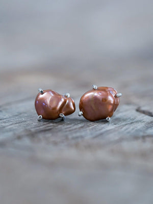 Freshwater Pearl Earrings in Silver