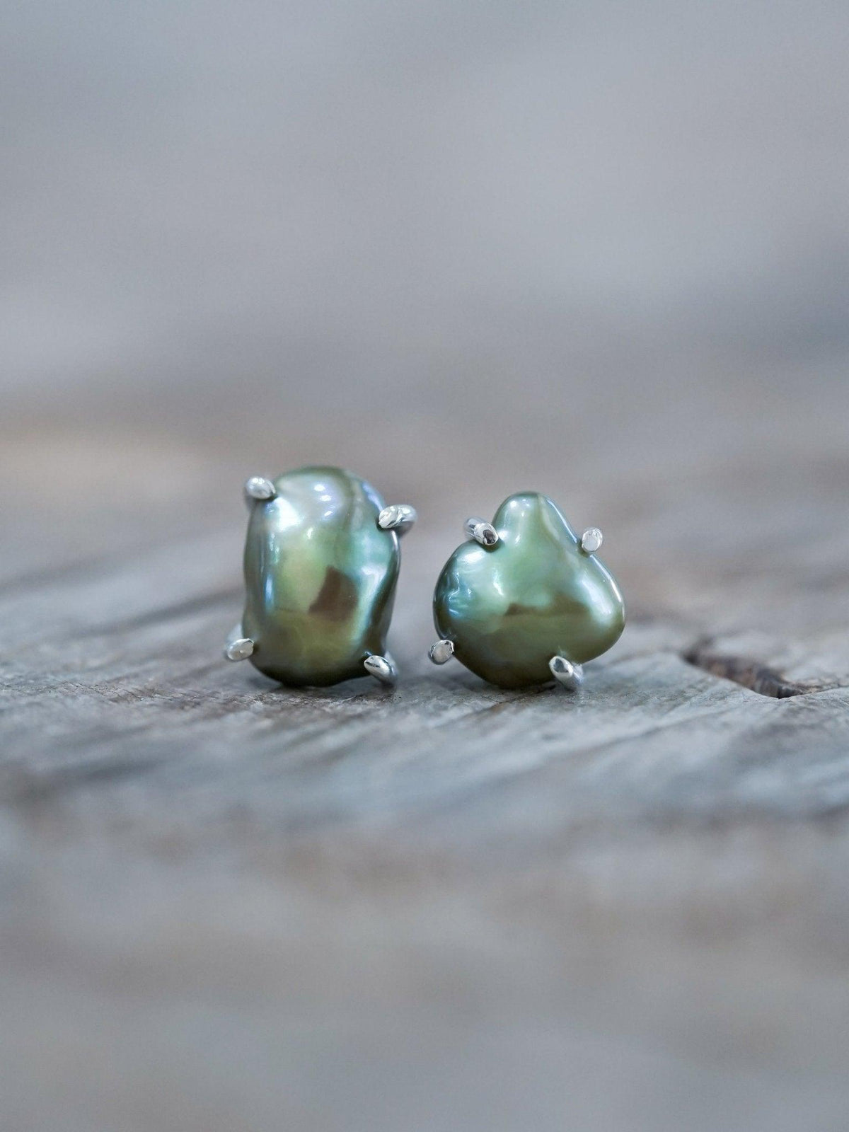 Freshwater Pearl Stud Earrings in Recycled Sterling Silver
