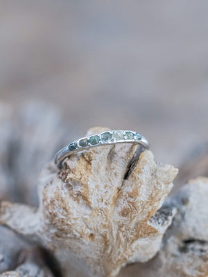 Montana Sapphire Ring with Hidden Gems in Eco Gold - Gardens of the Sun | Ethical Jewelry