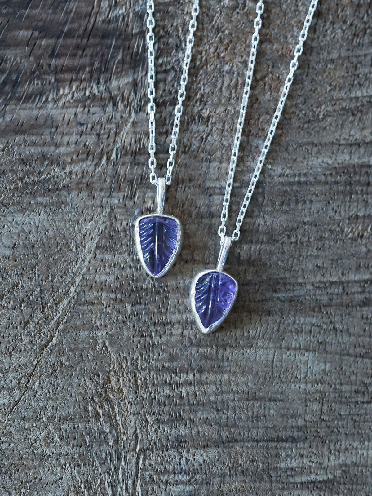 Amethyst Leaf Necklace - Gardens of the Sun | Ethical Jewelry