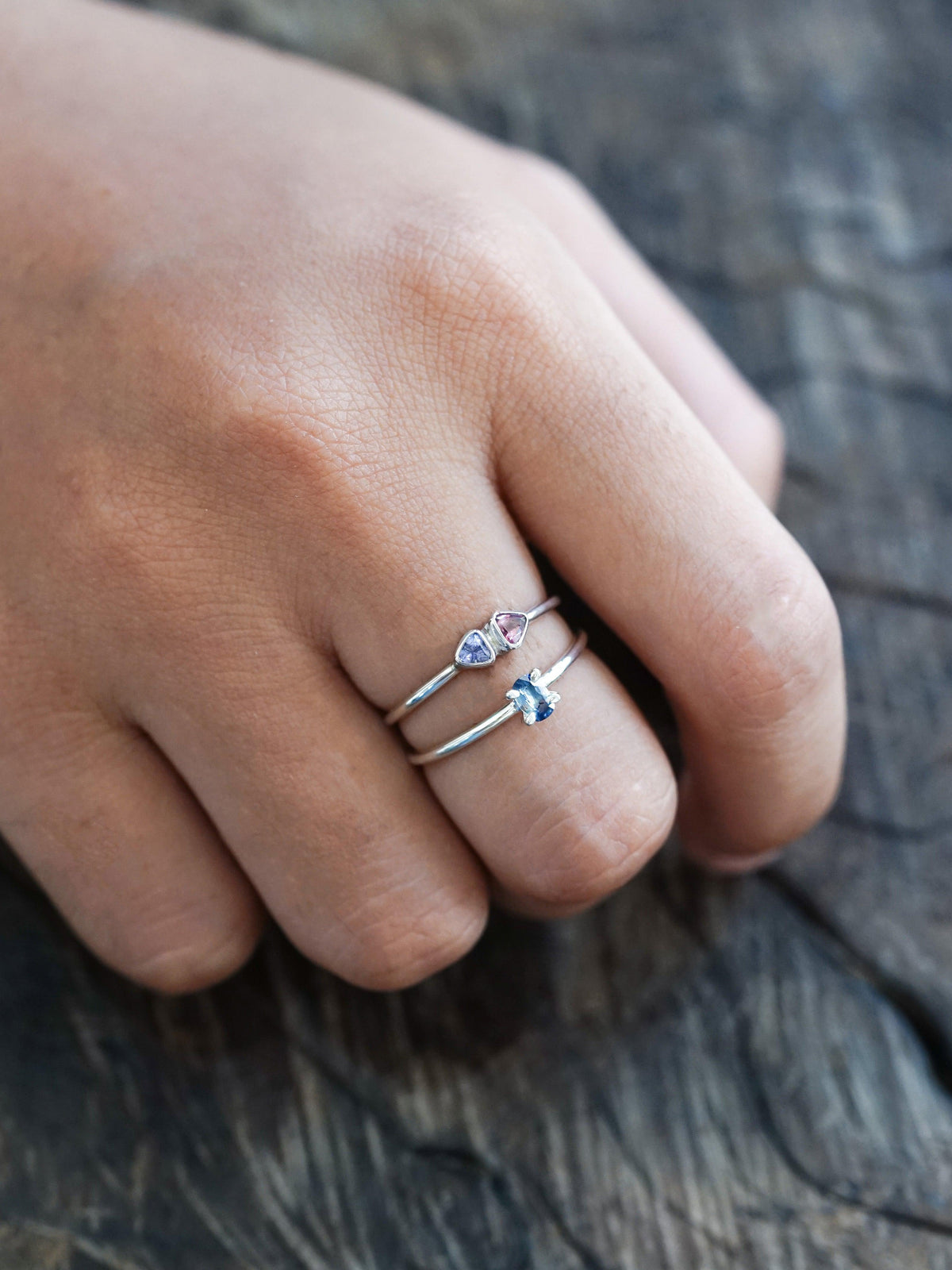 Bicolor Sapphire Ring - Gardens of the Sun | Ethical Jewelry