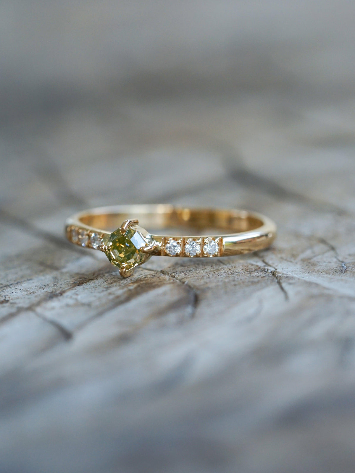 Geo Borneo Diamond Ring in Eco Gold - Gardens of the Sun | Ethical Jewelry