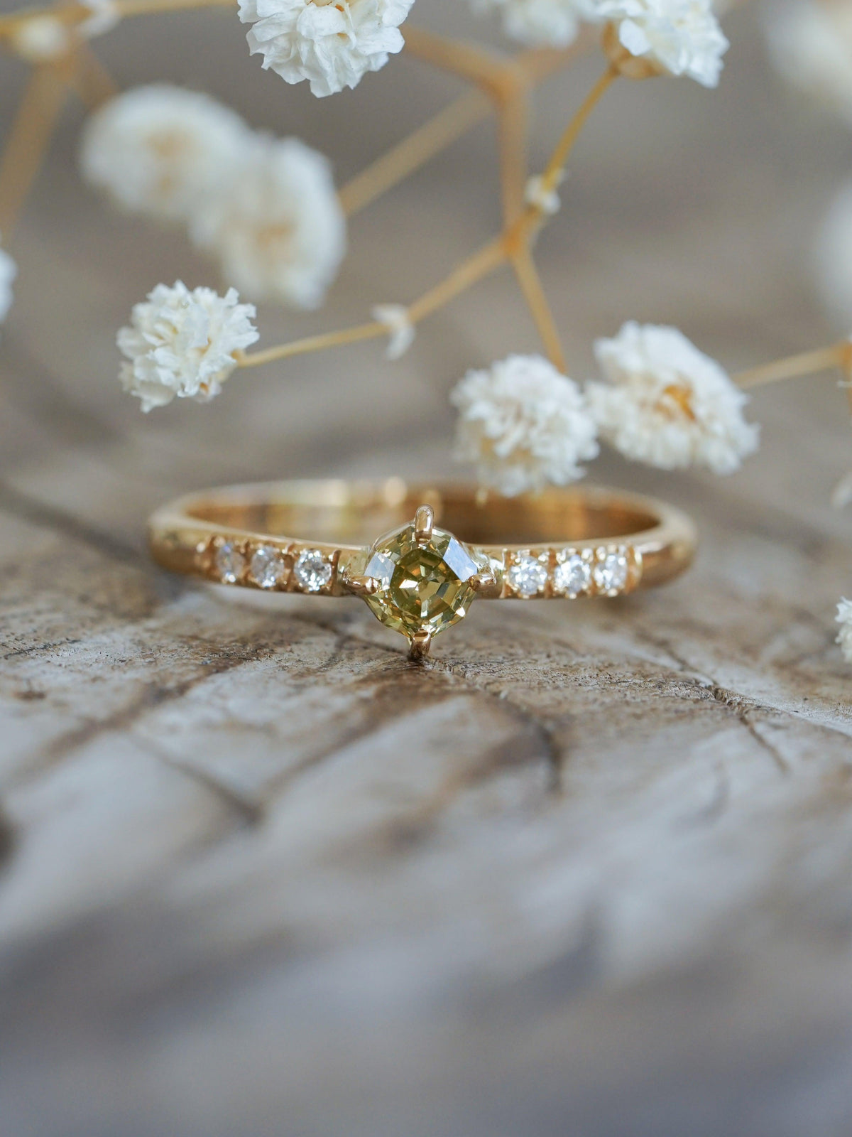 Geo Borneo Diamond Ring in Eco Gold - Gardens of the Sun | Ethical Jewelry