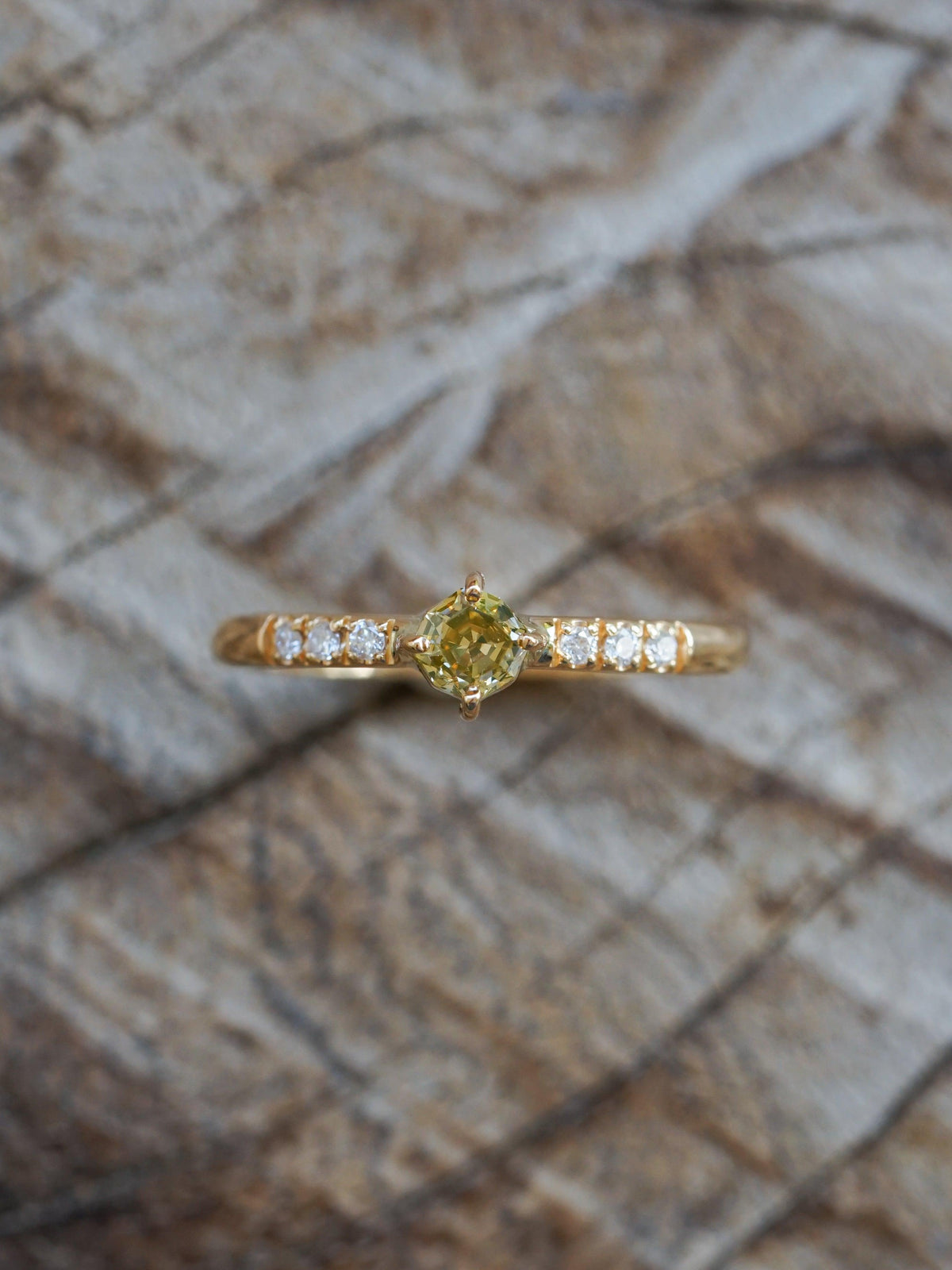Geo Borneo Diamond Ring in Eco Gold - Gardens of the Sun | Ethical Jewelry