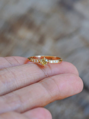 Geo Borneo Diamond Ring in Eco Gold - Gardens of the Sun | Ethical Jewelry