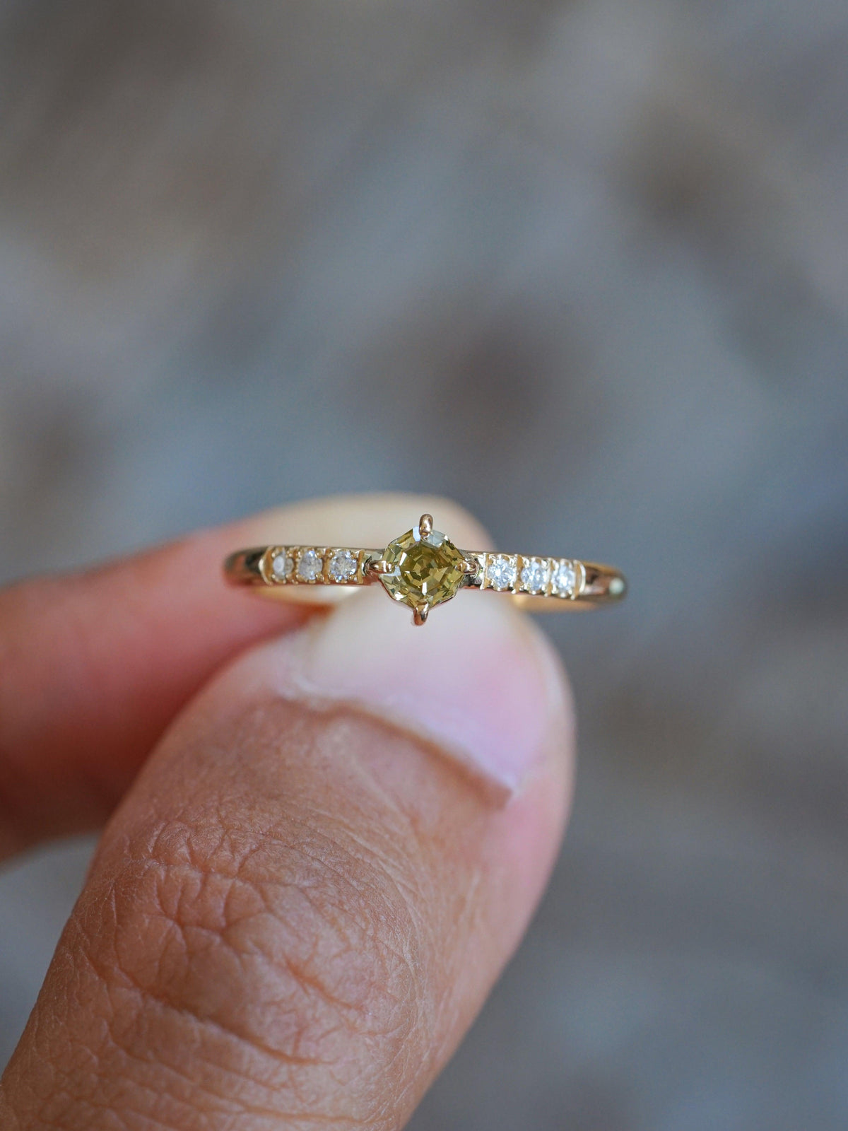 Geo Borneo Diamond Ring in Eco Gold - Gardens of the Sun | Ethical Jewelry